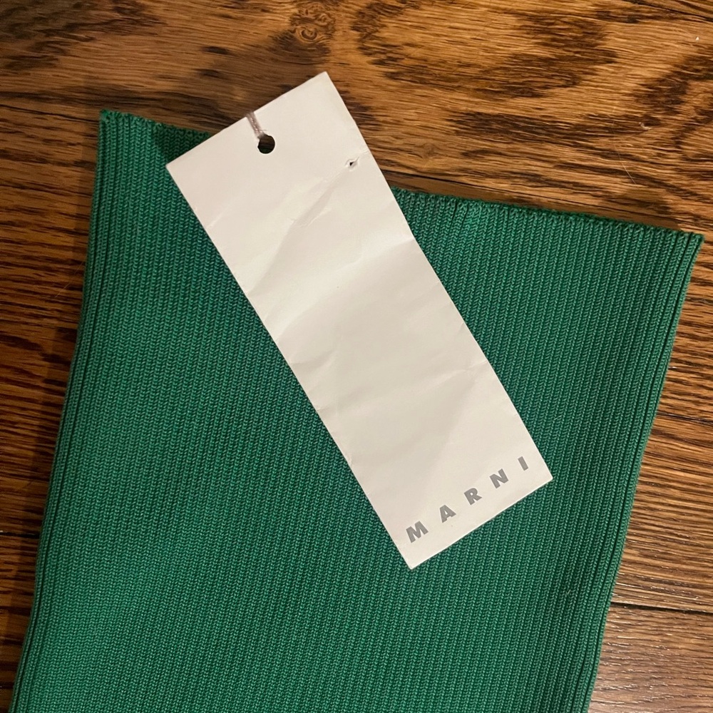 Marni Green Sleeveless Turtleneck Mini Dress - Picture 6 of 6